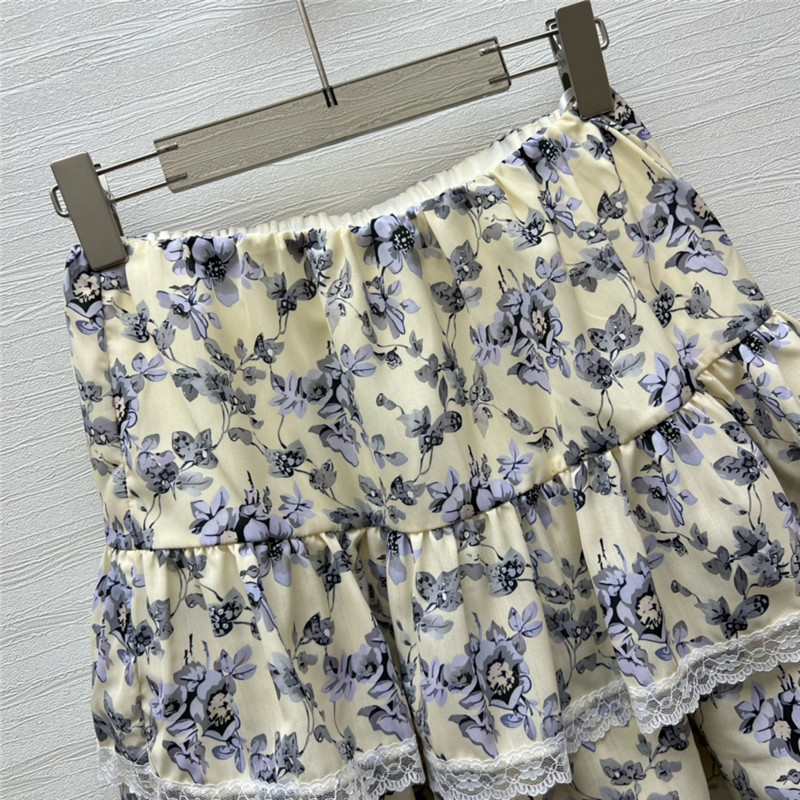 Pra*a resort style floral skirt replica clothing sites