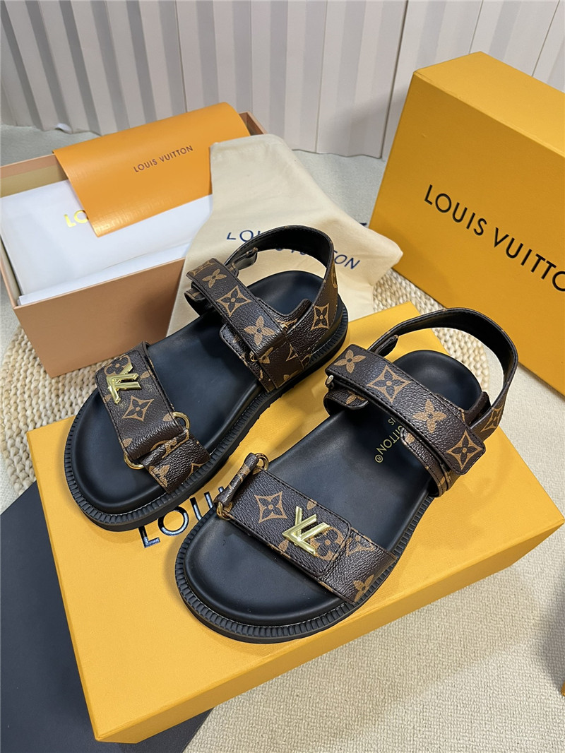 l0vis Vvtt0n lv catwalk style thick sole sandals replica shoes