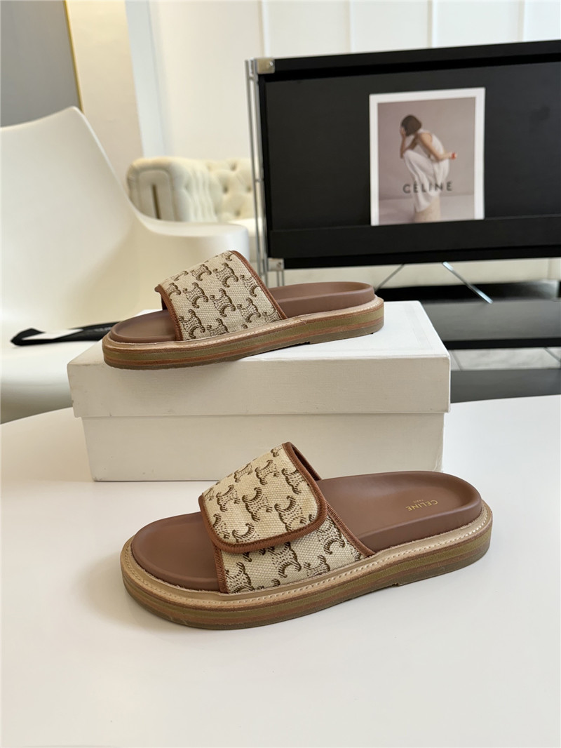 Ce1i*e flat micro label sandals slippers replica shoes