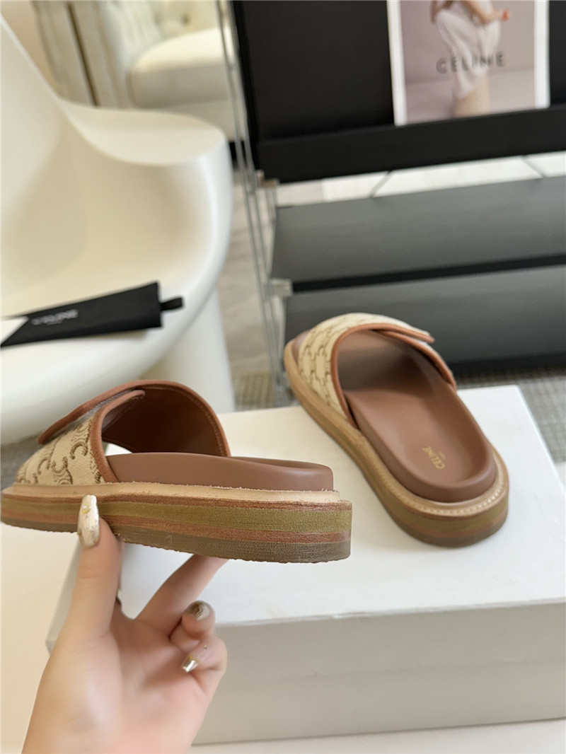 Ce1i*e flat micro label sandals slippers replica shoes