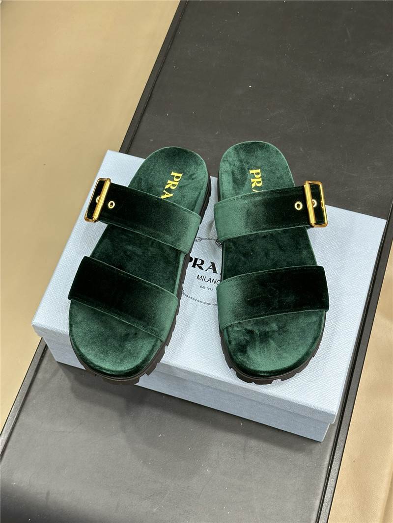 pra*a velvet sandals ma1s0n Marg*e1a replica shoes