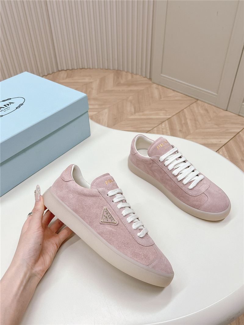 Pra*a pink low top sneakers for women