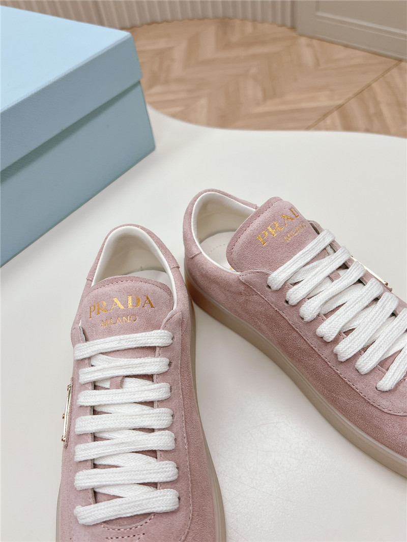 Pra*a pink low top sneakers for women
