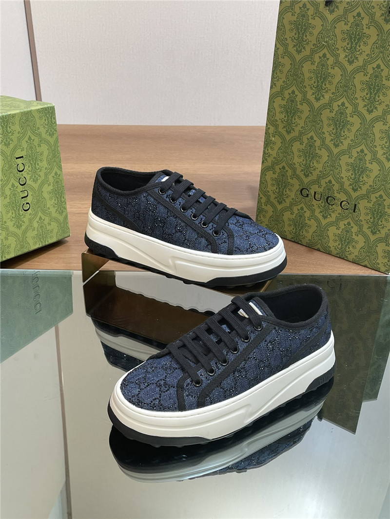 Gvc*1 gg denim platform sneakers for women