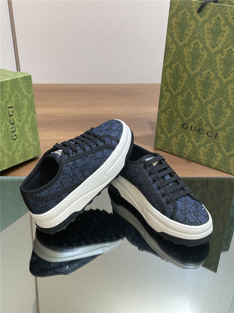 Gvc*1 gg denim platform sneakers for women