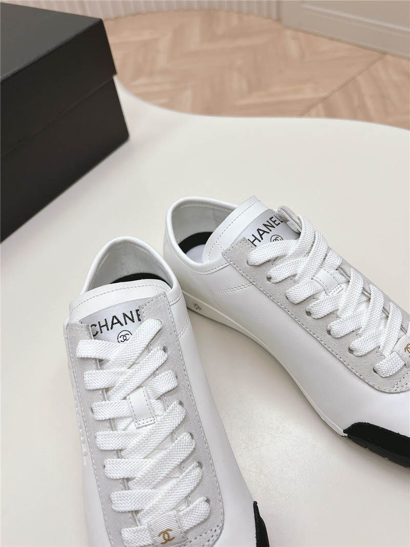 Ch**el white low top sneakers
