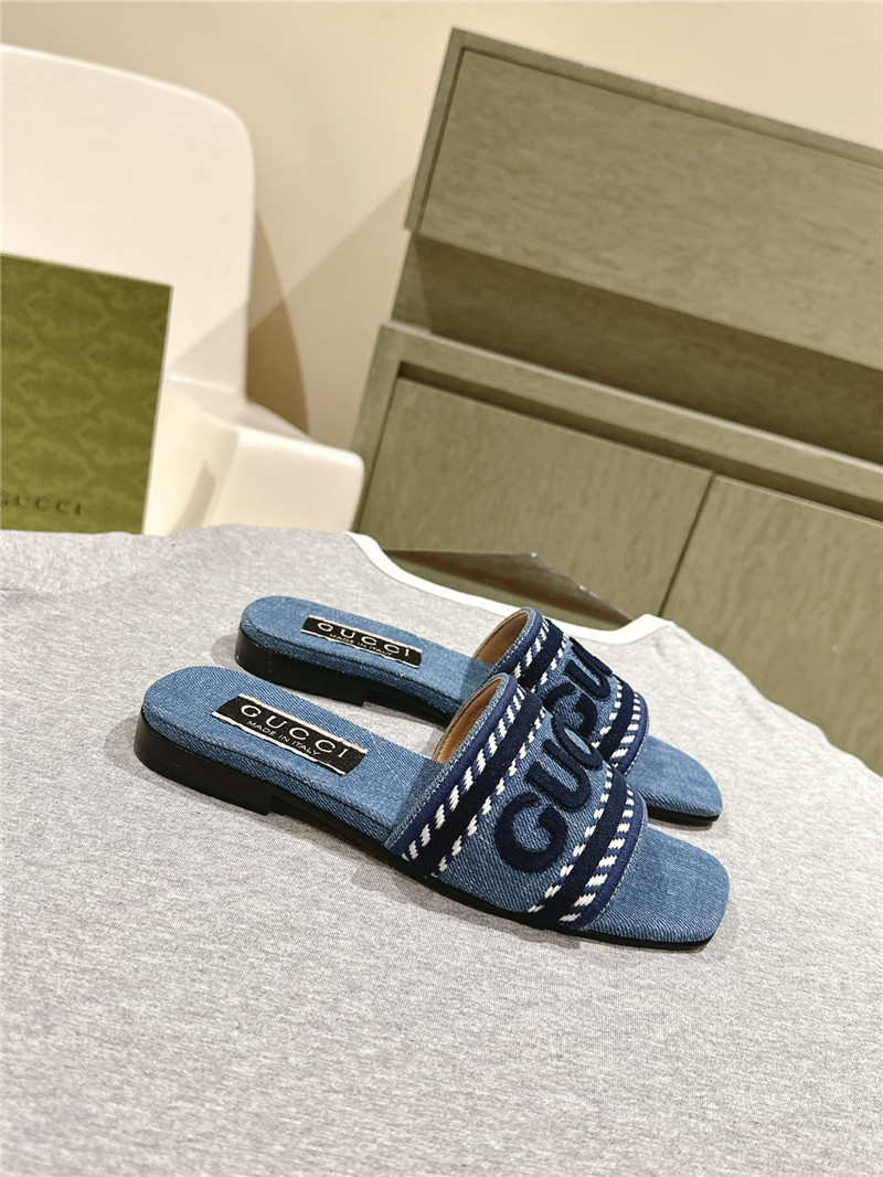 gvc*1 denim slippers Marg*e1a replica shoes
