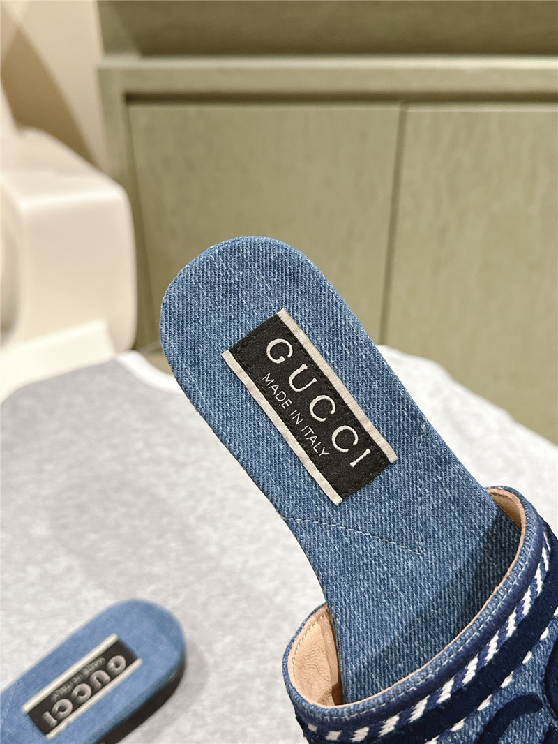 gvc*1 denim slippers Marg*e1a replica shoes