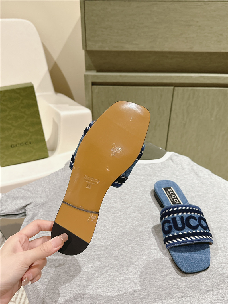 gvc*1 denim slippers Marg*e1a replica shoes