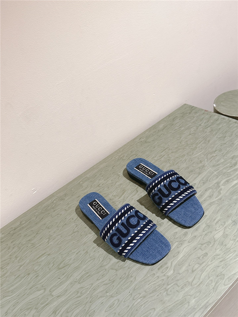 gvc*1 denim slippers Marg*e1a replica shoes