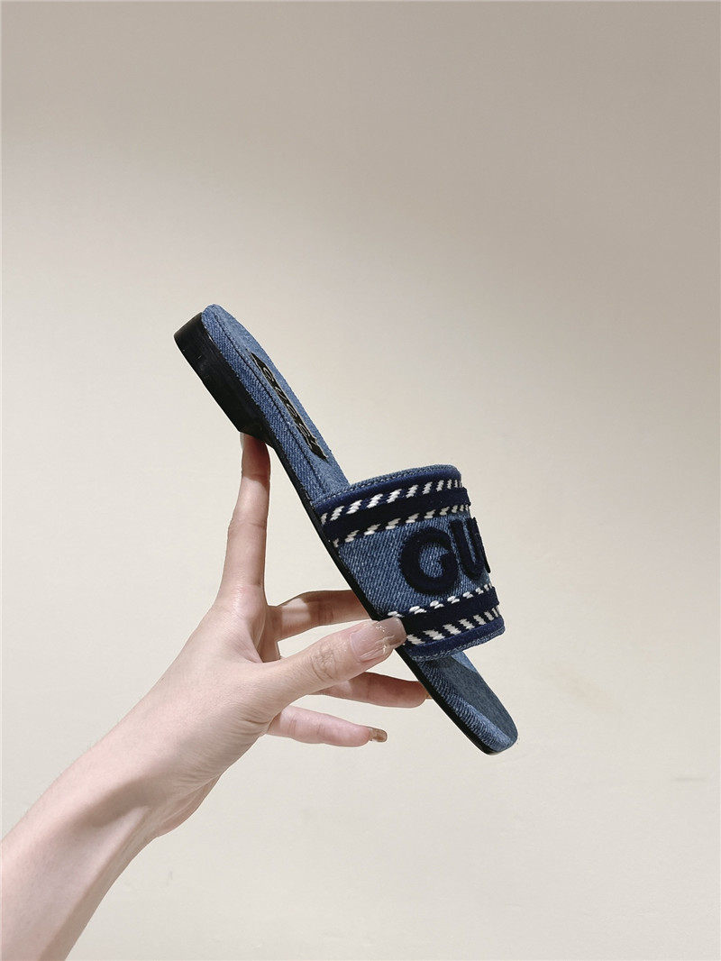 gvc*1 denim slippers Marg*e1a replica shoes