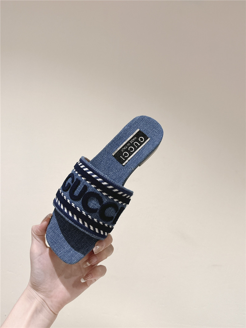 gvc*1 denim slippers Marg*e1a replica shoes