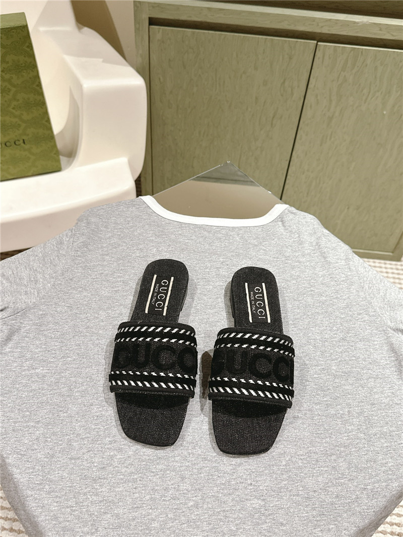 gvc*1 denim slippers Marg*e1a replica shoes