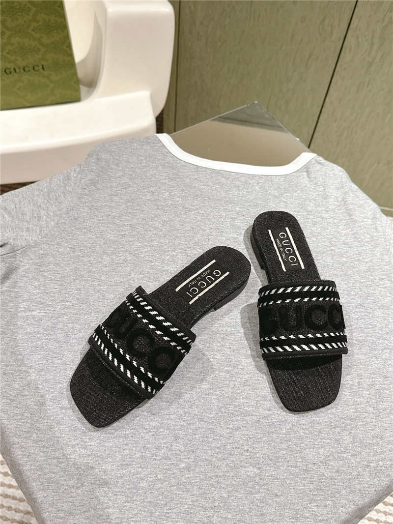 gvc*1 denim slippers Marg*e1a replica shoes