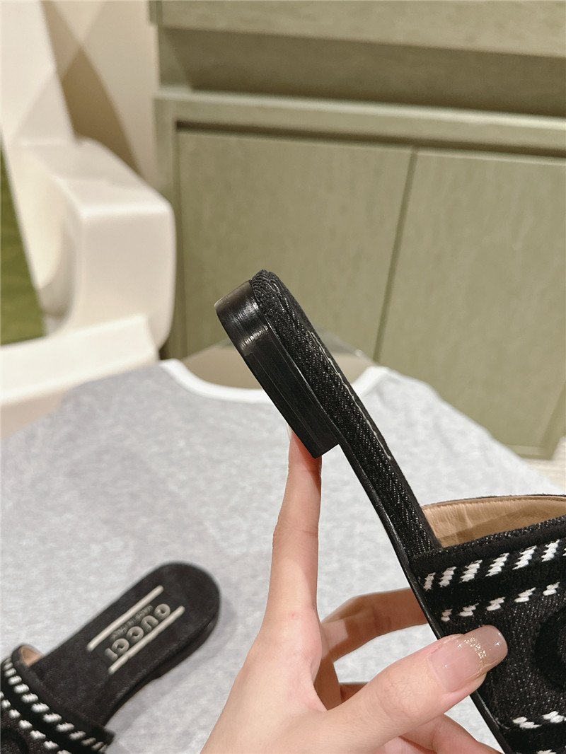 gvc*1 denim slippers Marg*e1a replica shoes