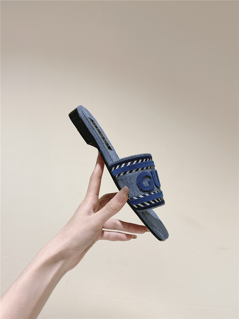 gvc*1 denim slippers Marg*e1a replica shoes