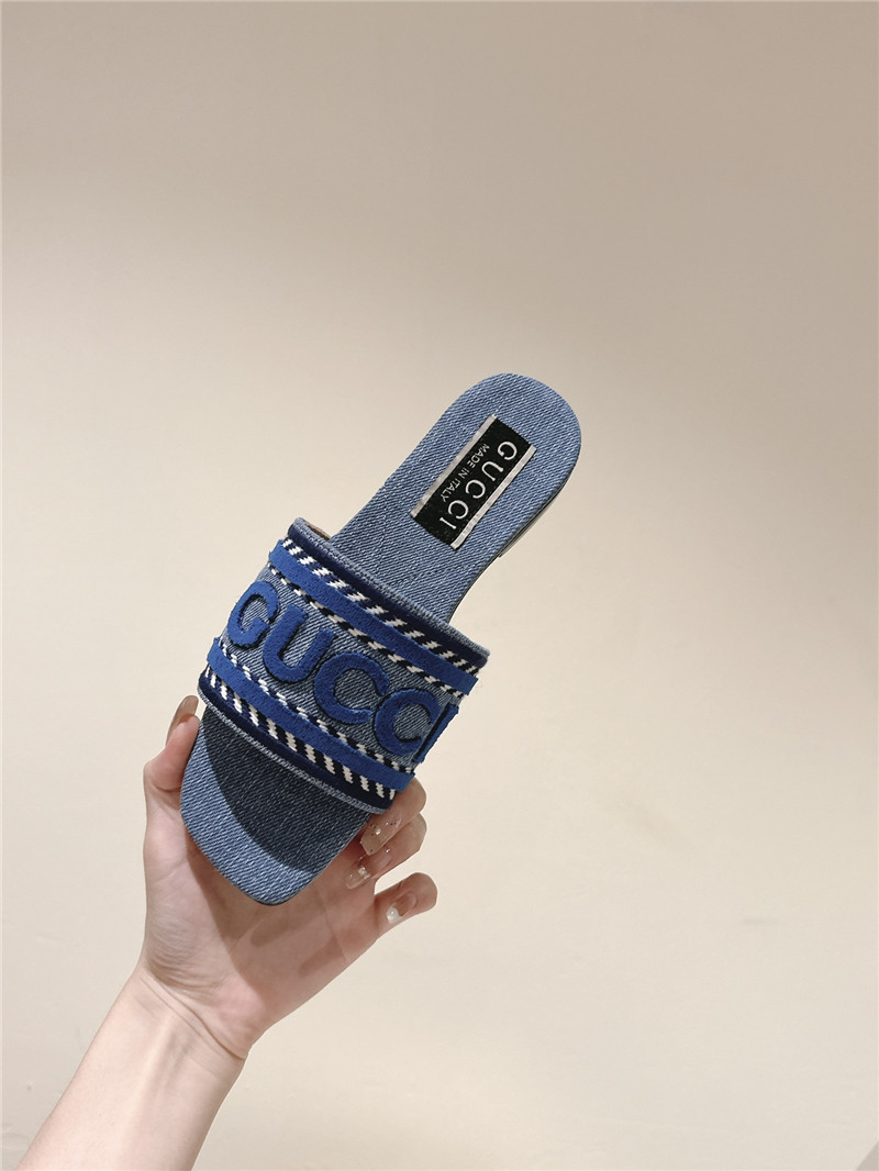 gvc*1 denim slippers Marg*e1a replica shoes