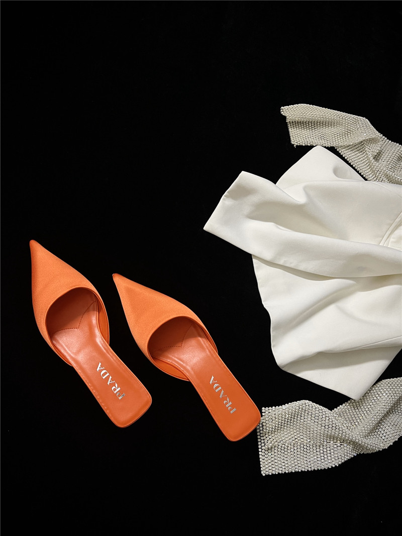 prada pointed toe kitten heel slippers replica shoes