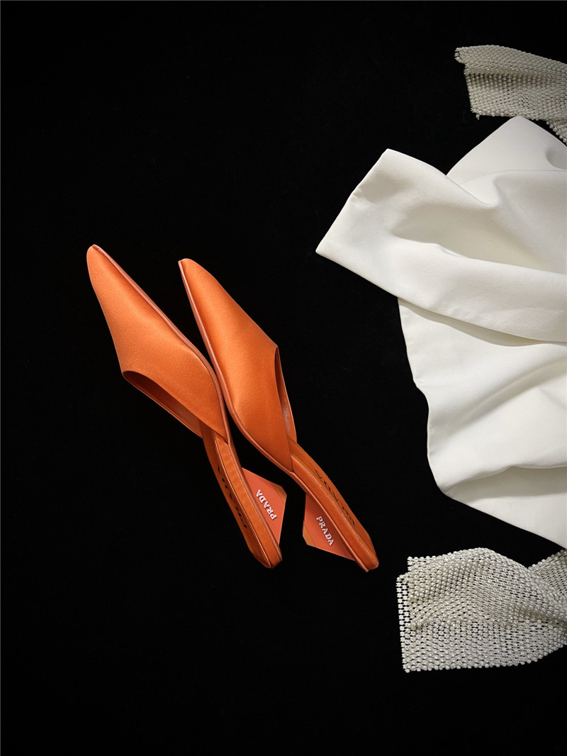 prada pointed toe kitten heel slippers replica shoes