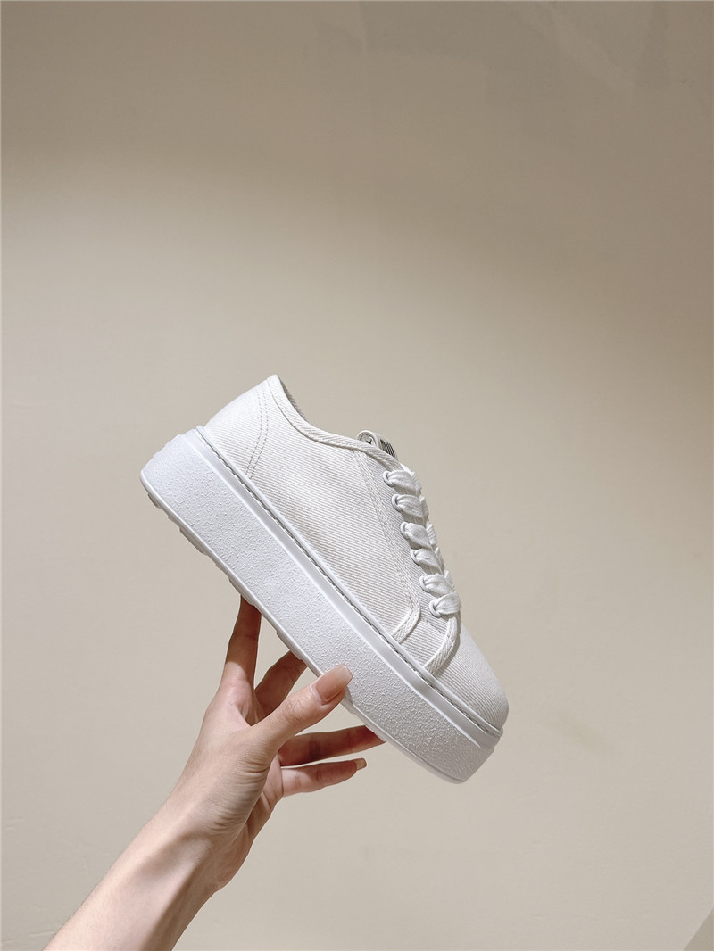 Miu Miu Platform Canvas Sneakers