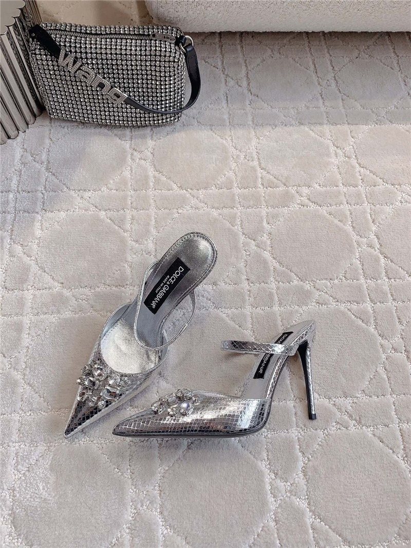 Dolce & Gabbana d&g rhinestone high heels replica shoes