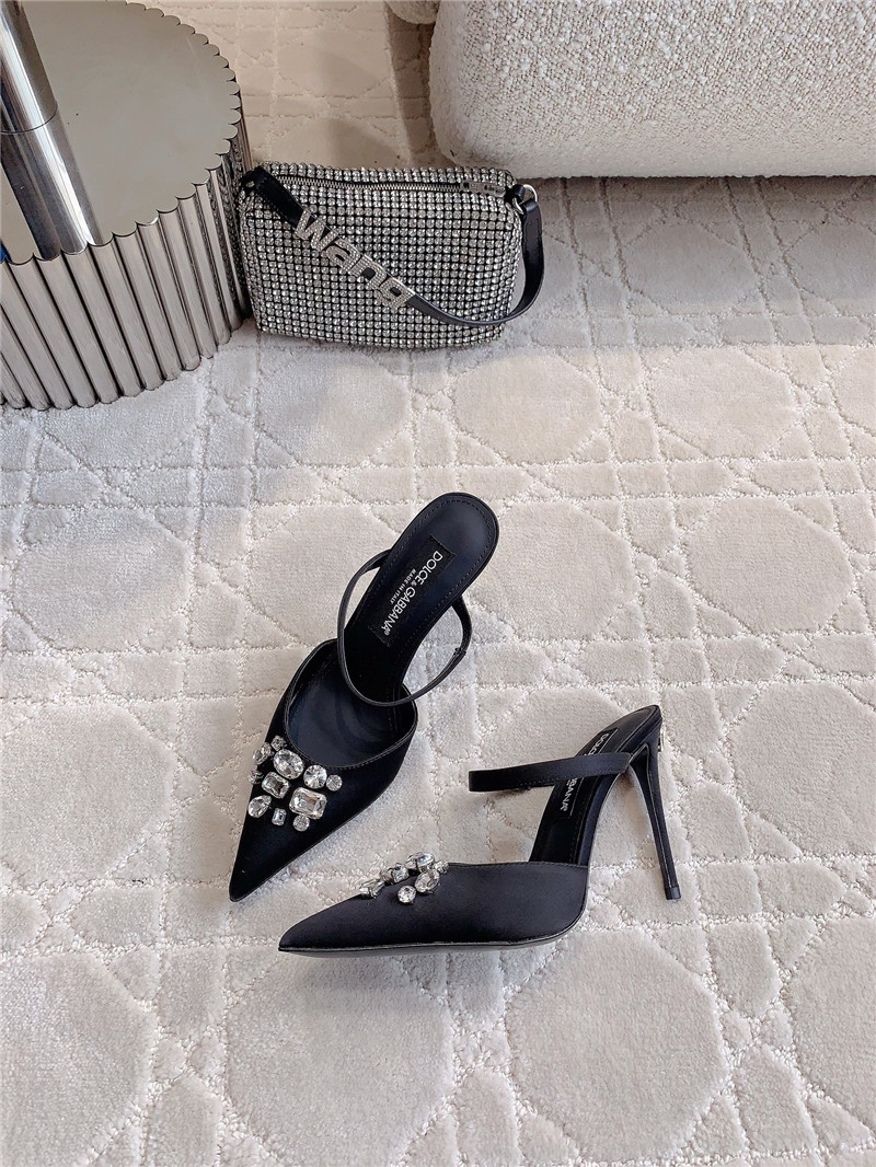 Dolce & Gabbana d&g rhinestone high heels replica shoes