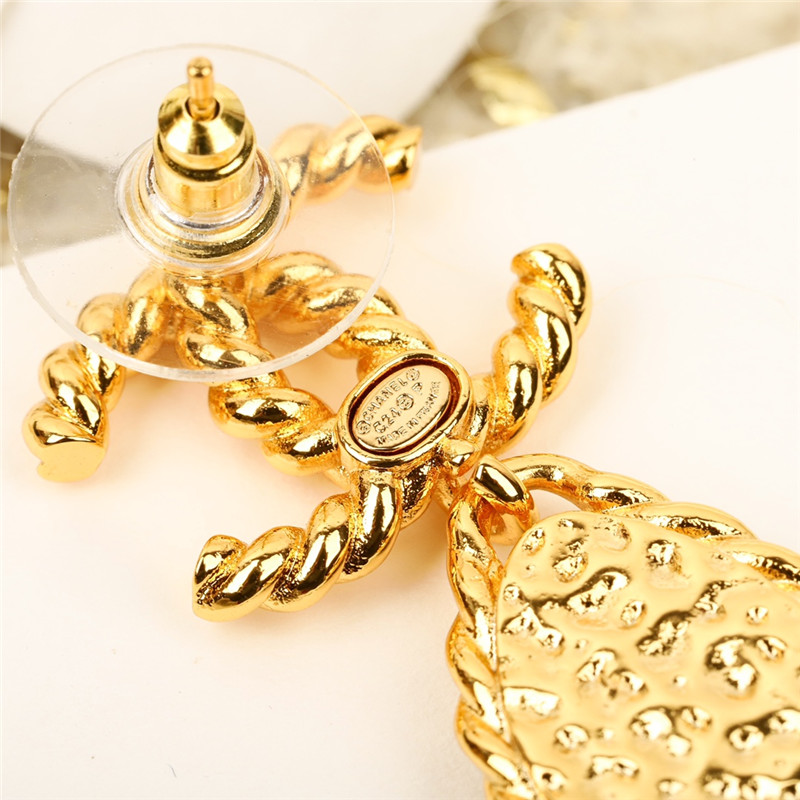 ch**el twisted double c D1am0nd earrings