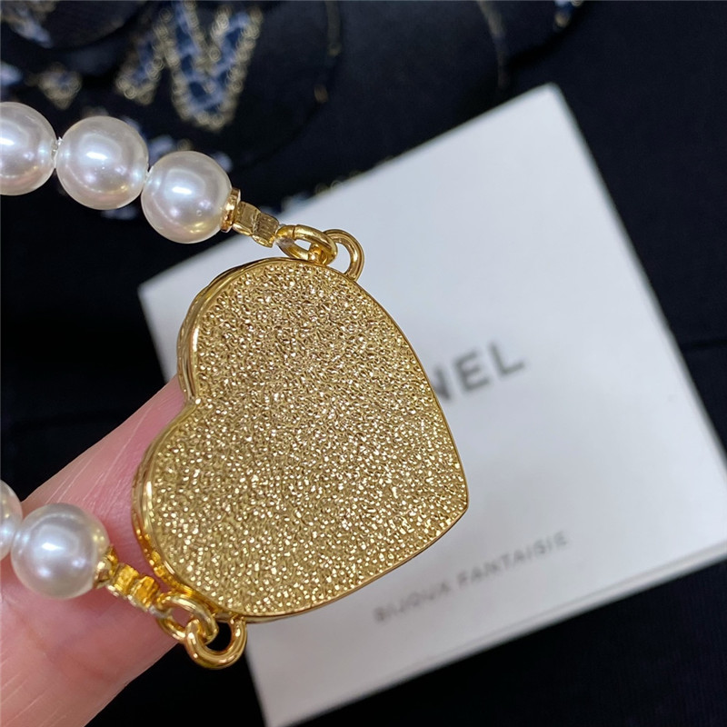 Ch**el denim love pearl chain waist chain