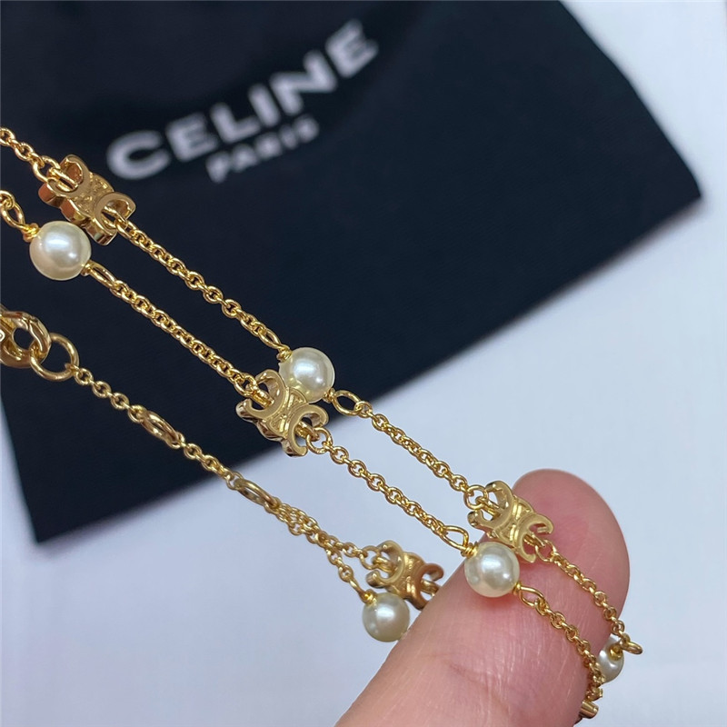 Ce1i*e arc de triomphe pearl necklace/bracelet