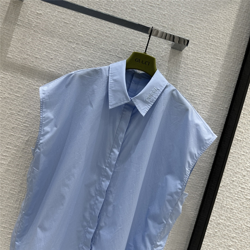 Gucci sleeveless silhouette shirt replica designer clothes