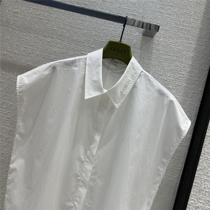 Gucci sleeveless silhouette shirt replica designer clothes
