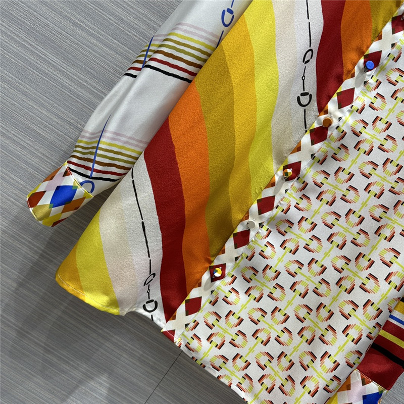 Gucci patchwork printed silk shirt replica d&g clothing