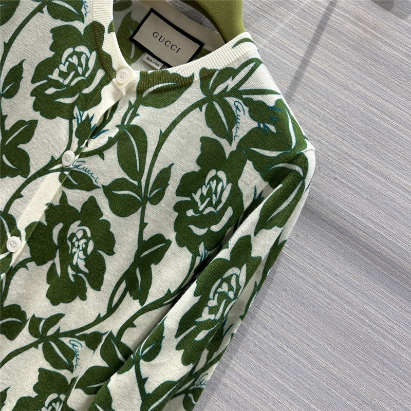 Gvc*1 flower vine print knit cardigan