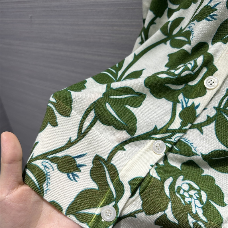 Gvc*1 flower vine print knit cardigan