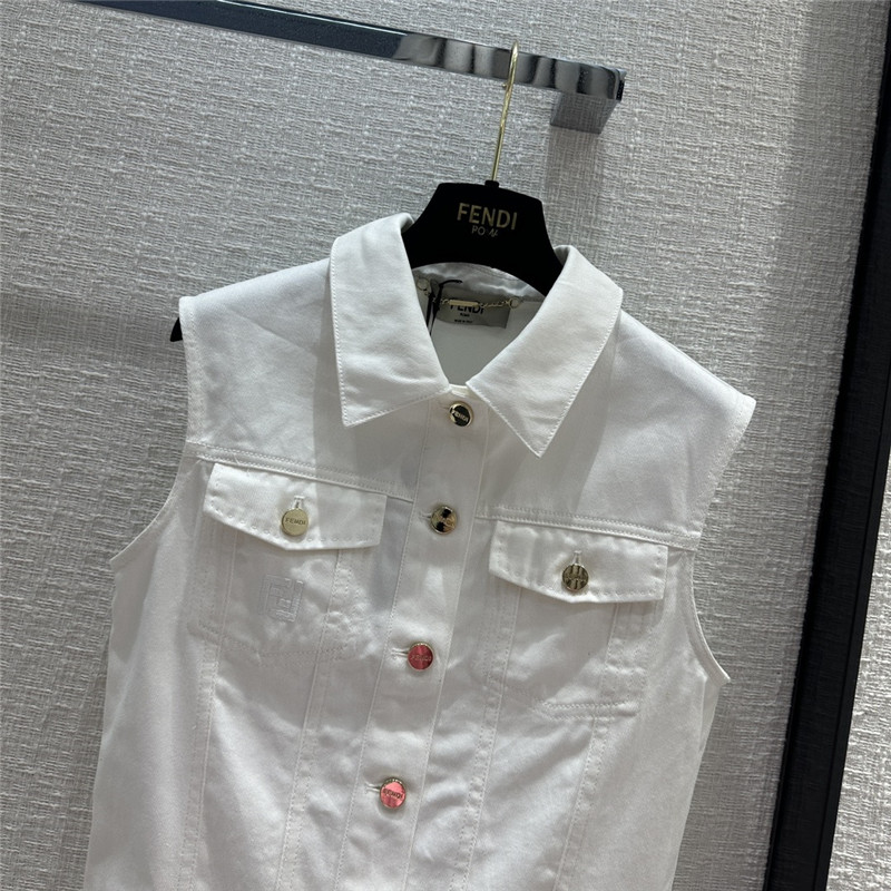 F**di denim vest replica designer clothing websites