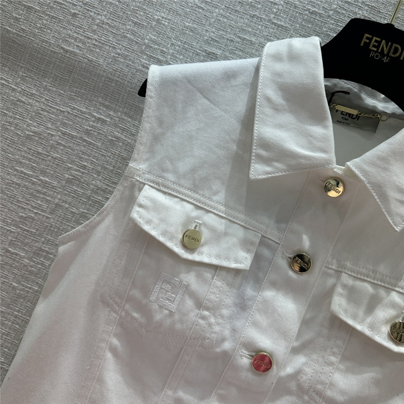 F**di denim vest replica designer clothing websites