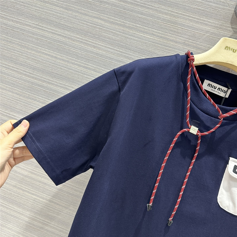 M1um1u necklace design temperament t-shirt replica clothing