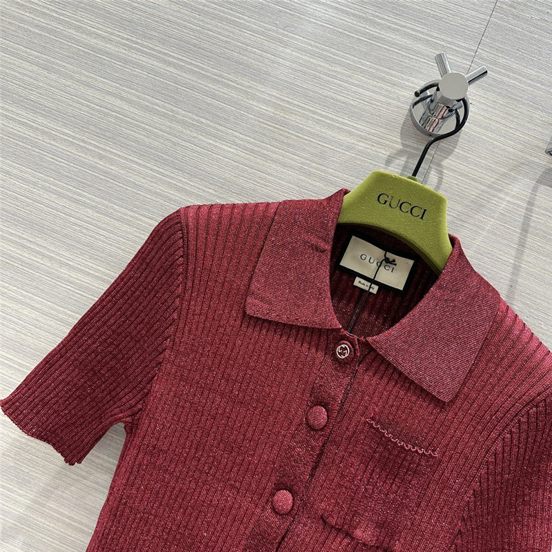 Gucci mid-sleeve cardigan top replica clothing sites