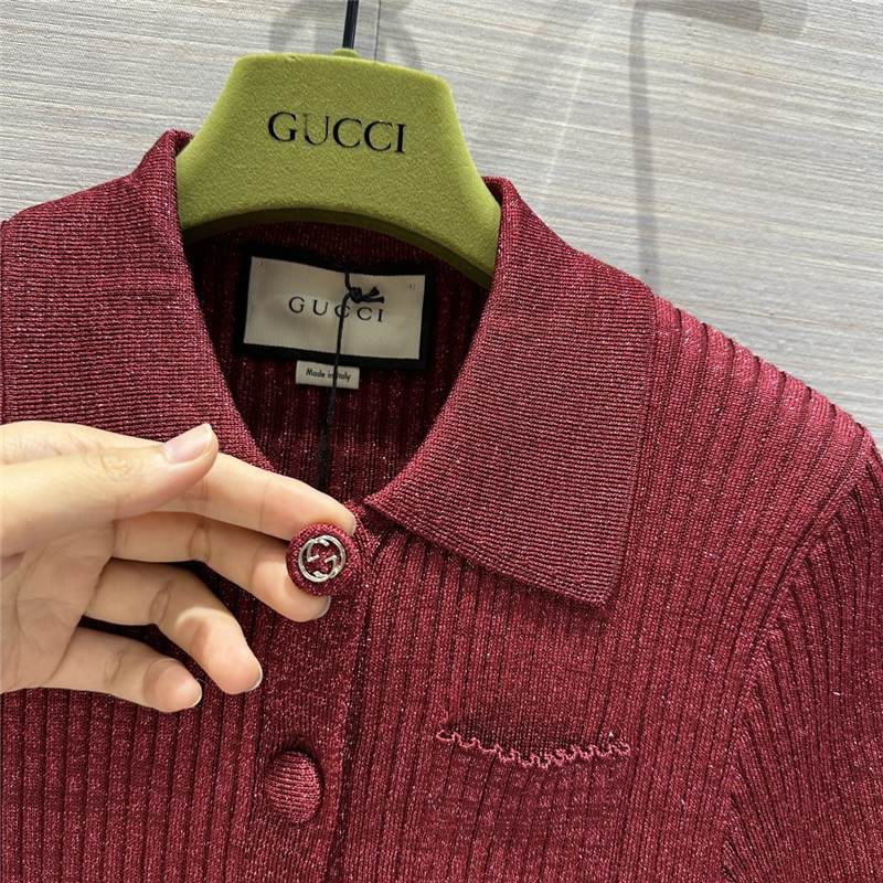 Gucci mid-sleeve cardigan top replica clothing sites