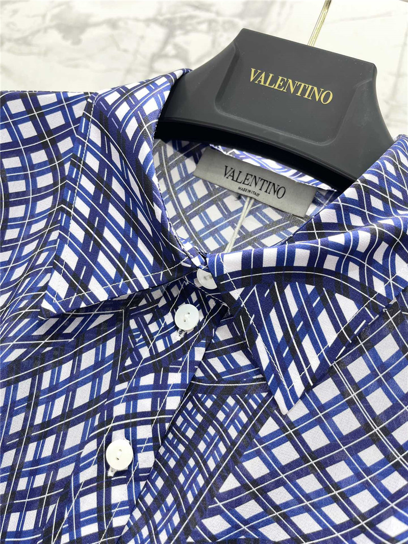 Va1e*ntin0 silk plaid print dress replica clothing sites