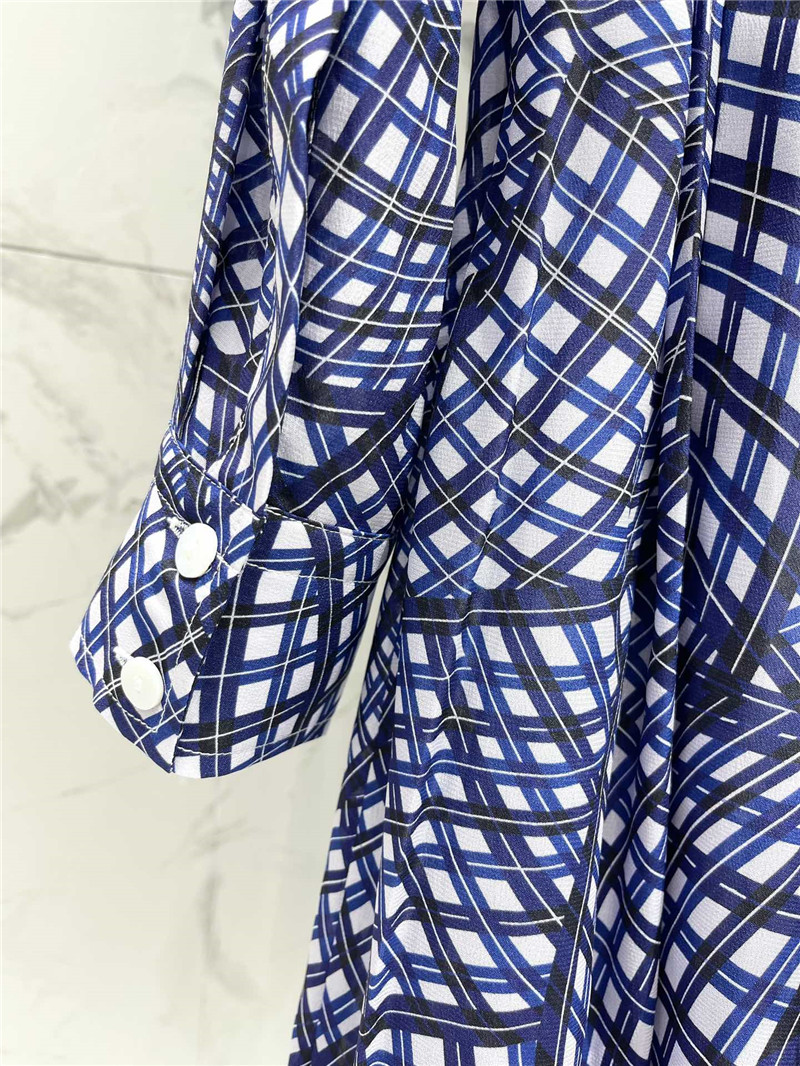 Va1e*ntin0 silk plaid print dress replica clothing sites