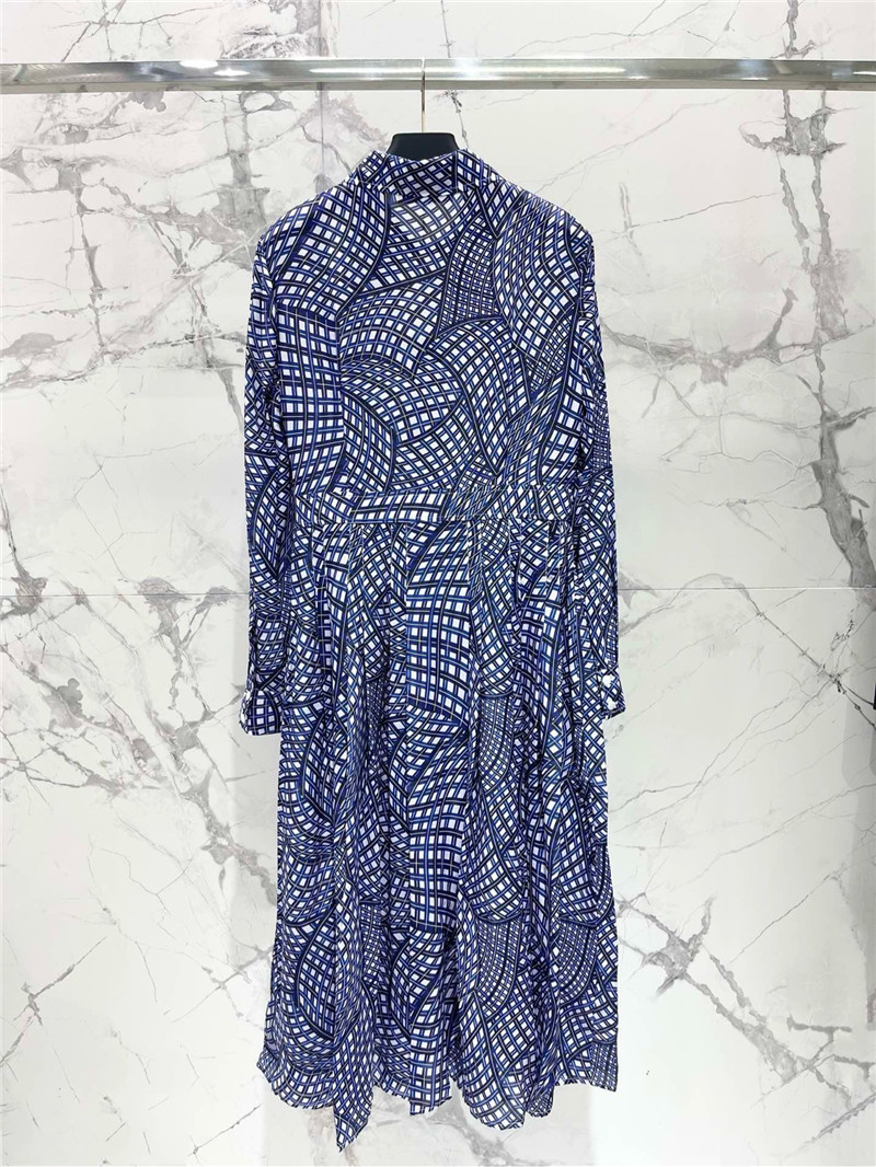 Va1e*ntin0 silk plaid print dress replica clothing sites