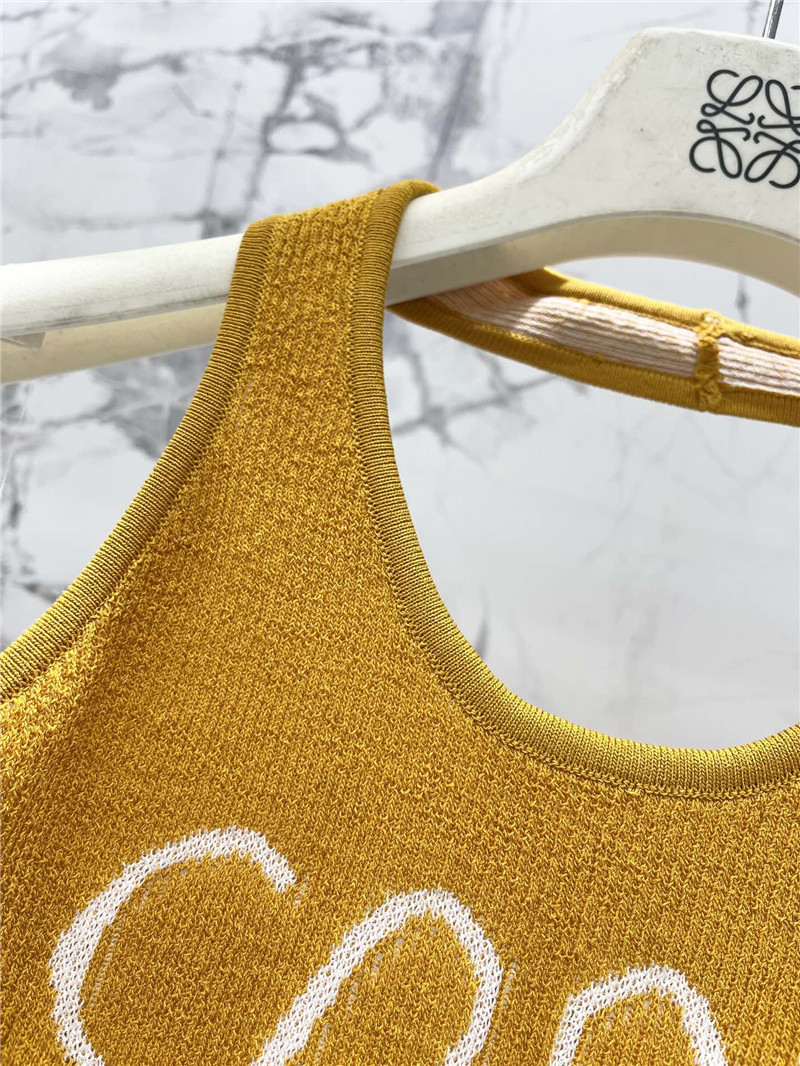 L0ew* logo jacquard halterneck tank top