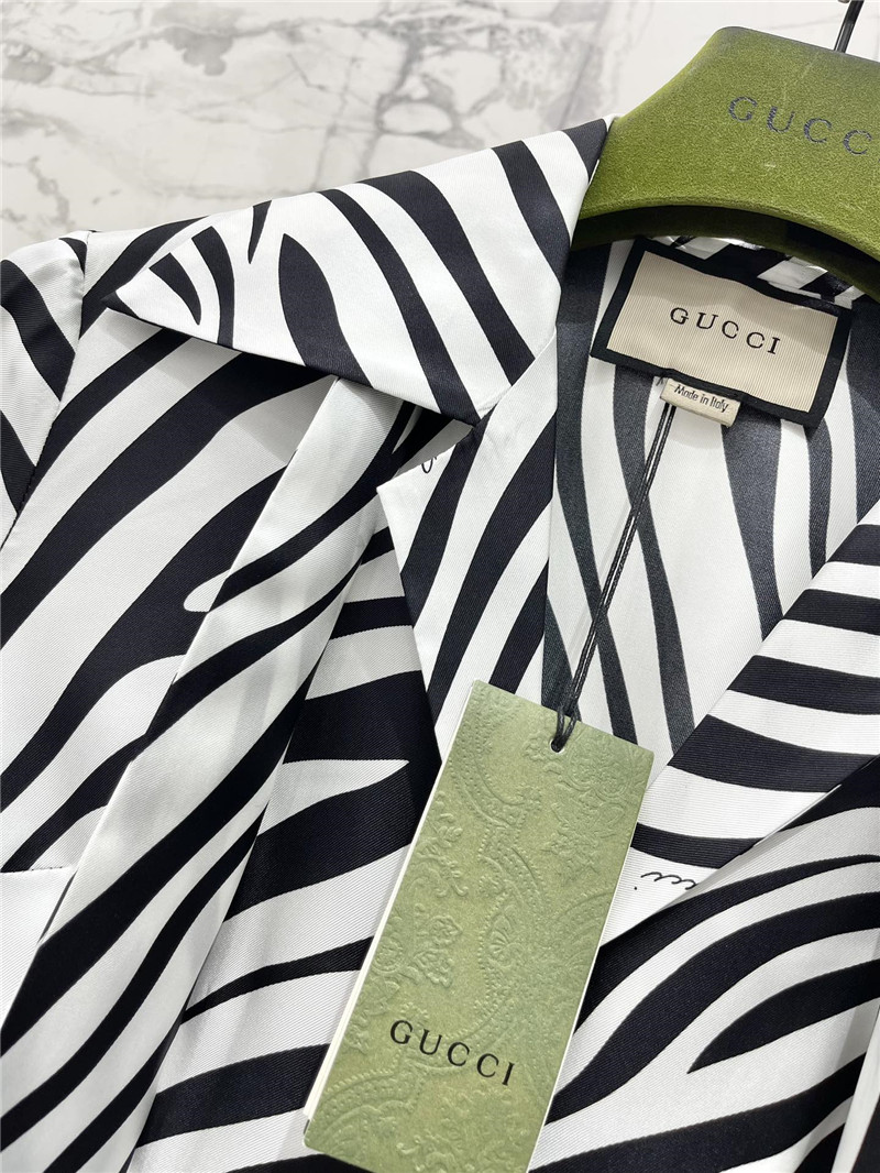 Gucci zebra print silk shirt replica clothing sites