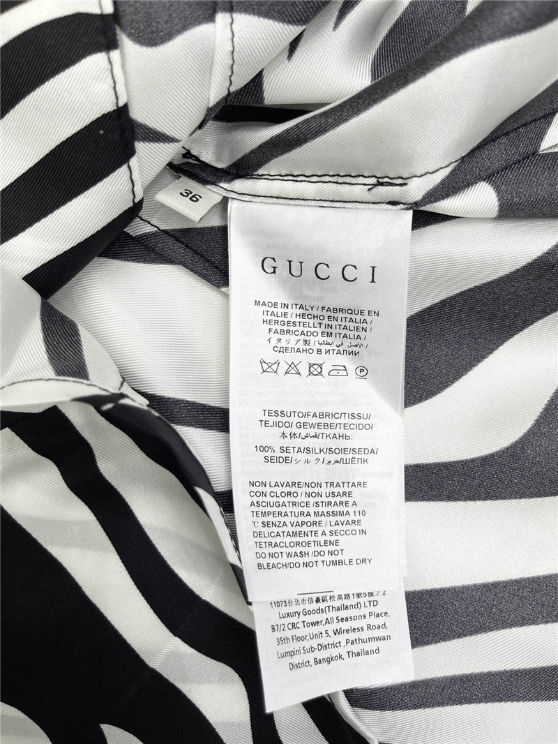 Gucci zebra print silk shirt replica clothing sites