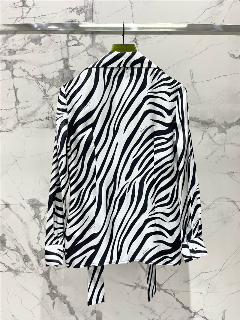 Gucci zebra print silk shirt replica clothing sites