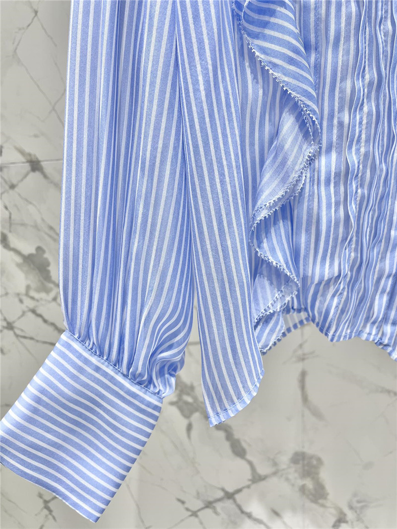 Va1e*ntin0 silk vertical striped silk shirt replicas clothes