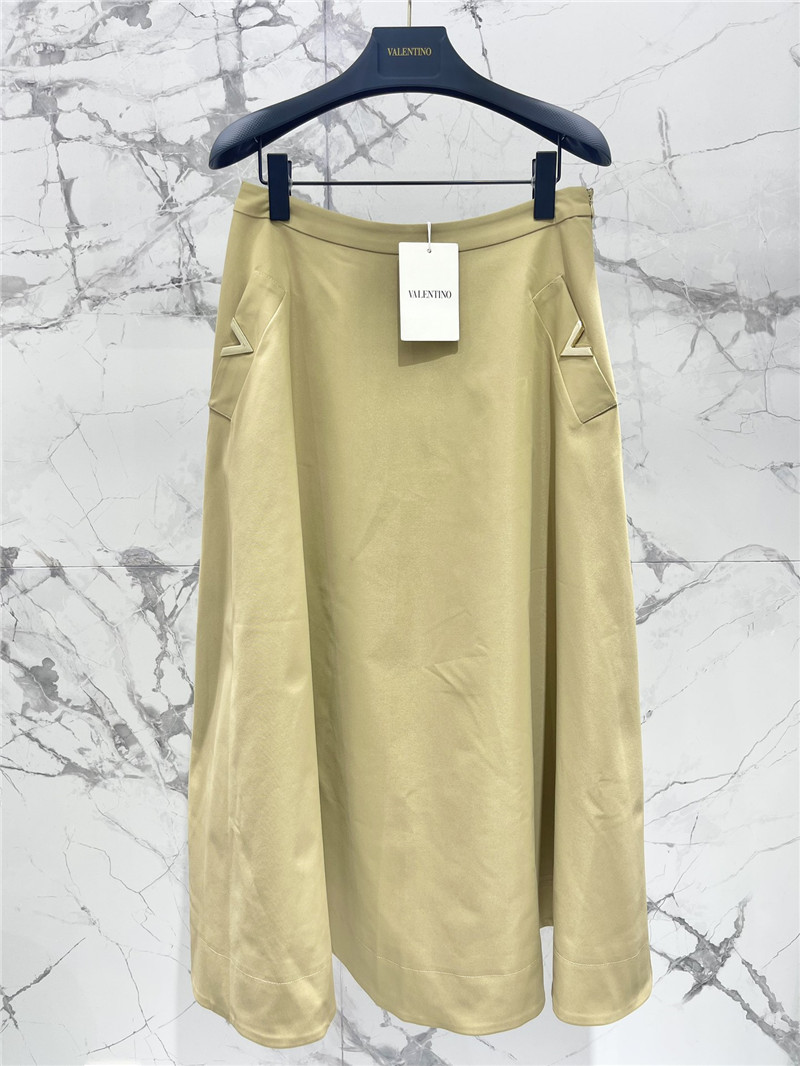 Va1e*ntin0 twill cotton wide skirt replica clothing sites