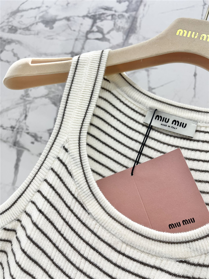 M1um1u striped intercolor vest replica clothing sites