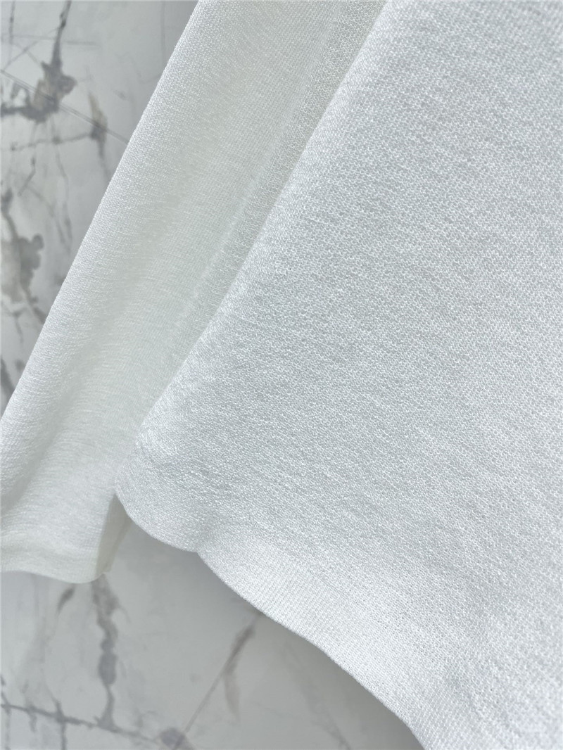 D10r beading linen cardigan white